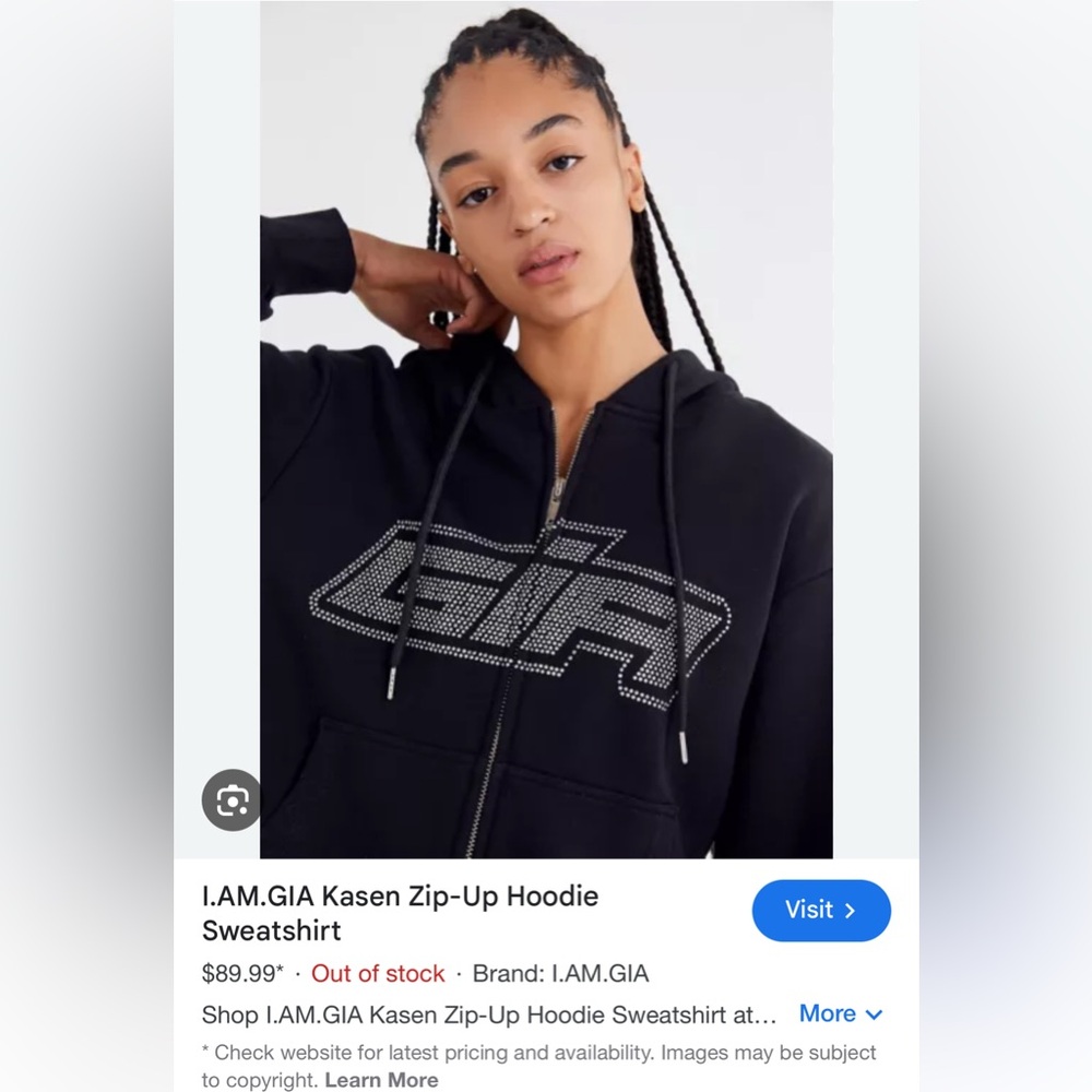 Gia Black Hoodie